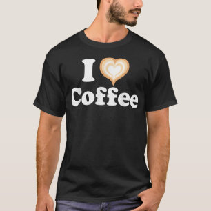 Camiseta I Heart Coffee Funny Cute Latte Art Barista Cappuc