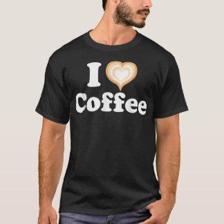 Camiseta I Heart Coffee Funny Cute Latte Art Barista Cappuc