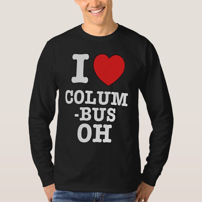 Camiseta I Heart Columbus Ohio, OH Love (Anverso)
