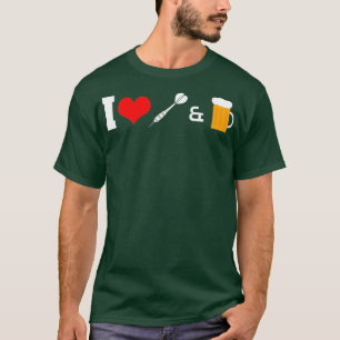 Camiseta I Heart Dart Tip Y Craft Beer Design Darts