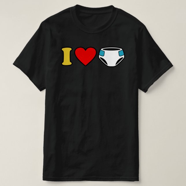 Camiseta I HEART DIAPERS T-Shirt (Diseño del anverso)