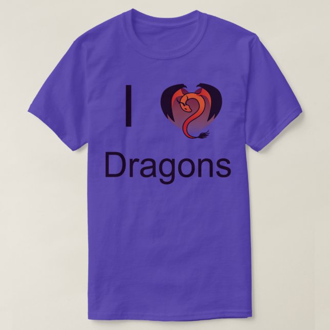 Camiseta I Heart Dragons (Diseño del anverso)
