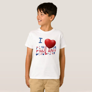 Camiseta I Heart England superpuesta en Union Jack Boys cn