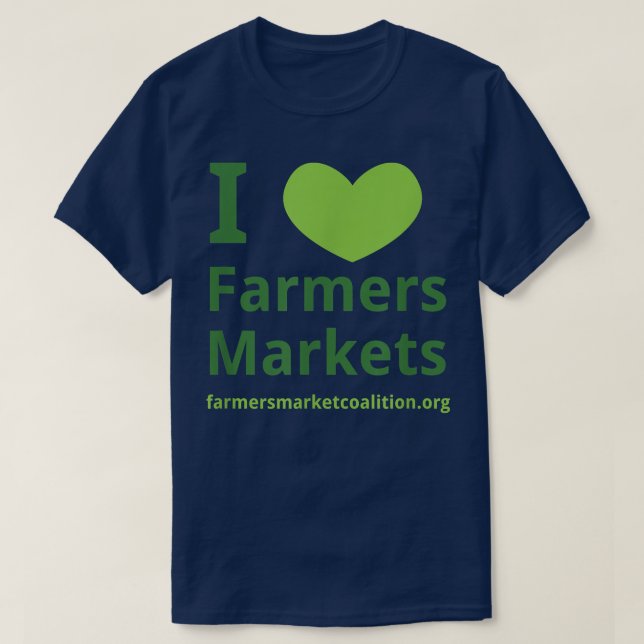 Camiseta I heart Farmers Markets  (Diseño del anverso)
