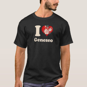 Camiseta I Heart Geneseo New York Floral
