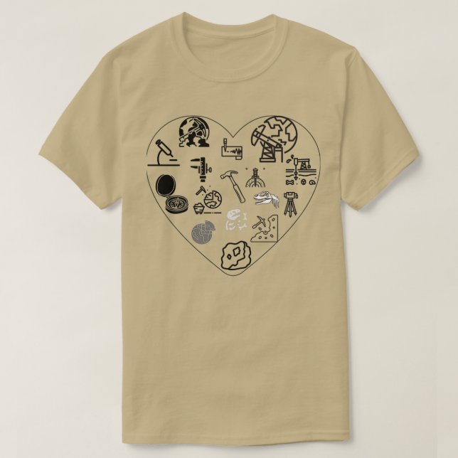 Camiseta i heart geology i love earth science geoscience (Diseño del anverso)