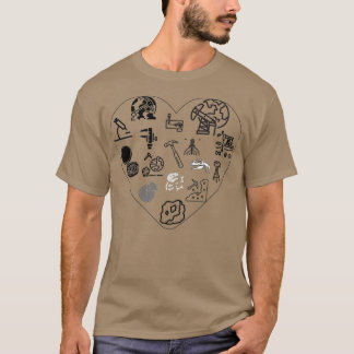 Camiseta i heart geology i love earth science geoscience
