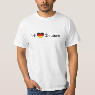 Camiseta "I Heart German", asignatura favorita de la escuel