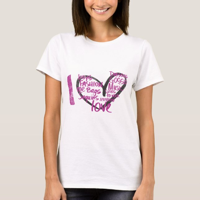 Camiseta I Heart Graffiti Purple (Anverso)
