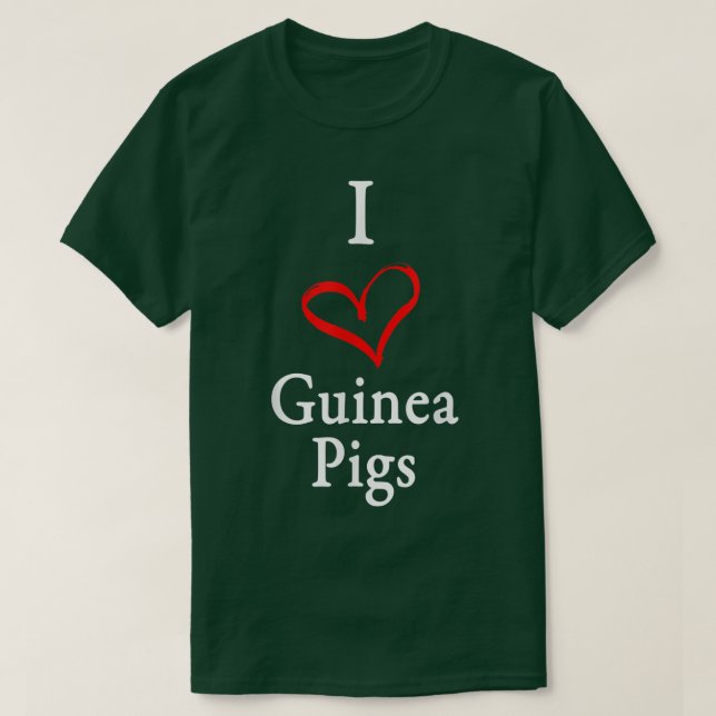 Camiseta I Heart Guinea Pigs  (Diseño del anverso)