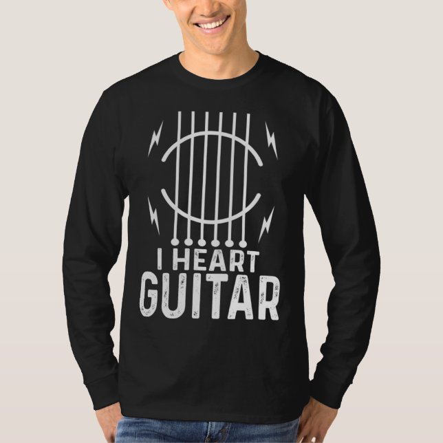 Camiseta I Heart Guitar   Guitarist (Anverso)