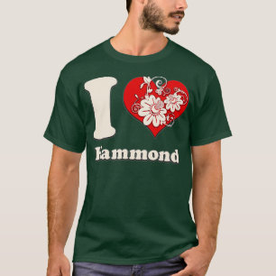 Camiseta I Heart Hammond Louisiana Floral