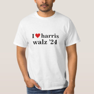 Camiseta i heart harris walz presidente electoral 2024