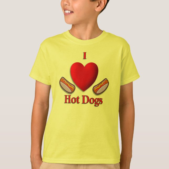 Camiseta I Heart Hot Dogs (Anverso)