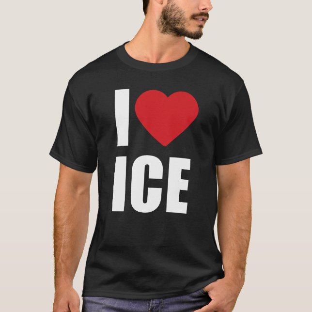 Camiseta I Heart ICE Tee Patriotic Conservative Support (Anverso)