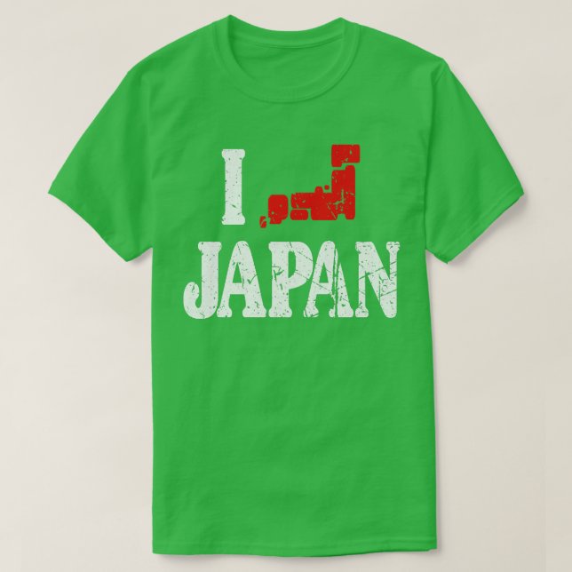 Camiseta I Heart Japan I Love Japanese Map Love Japan Kawai (Diseño del anverso)