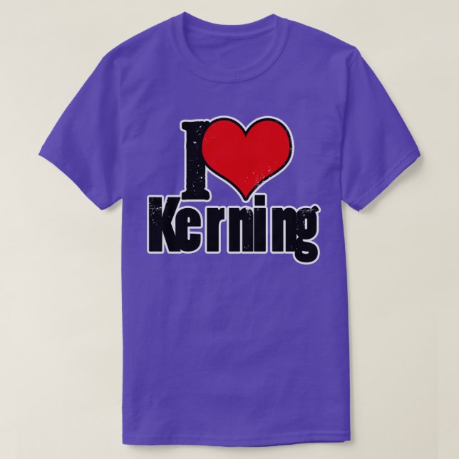 Camiseta I Heart Kerning (Diseño del anverso)