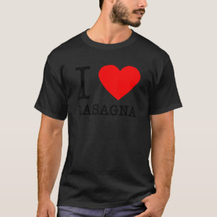 Camiseta I Heart Lasagna Cocina italiana Pasta Italia Comer