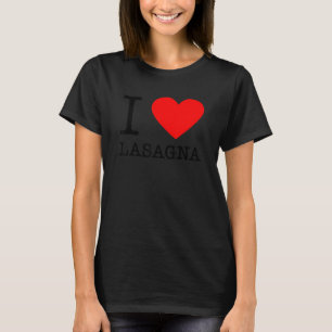 Camiseta I Heart Lasagna Cocina italiana Pasta Italia Comer