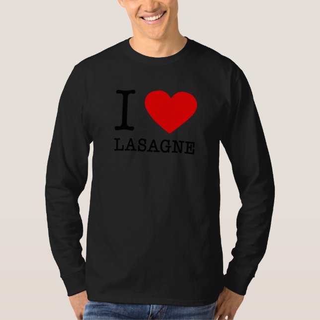 Camiseta I Heart Lasagne   Italian Food Pasta  Italy Eater  (Anverso)