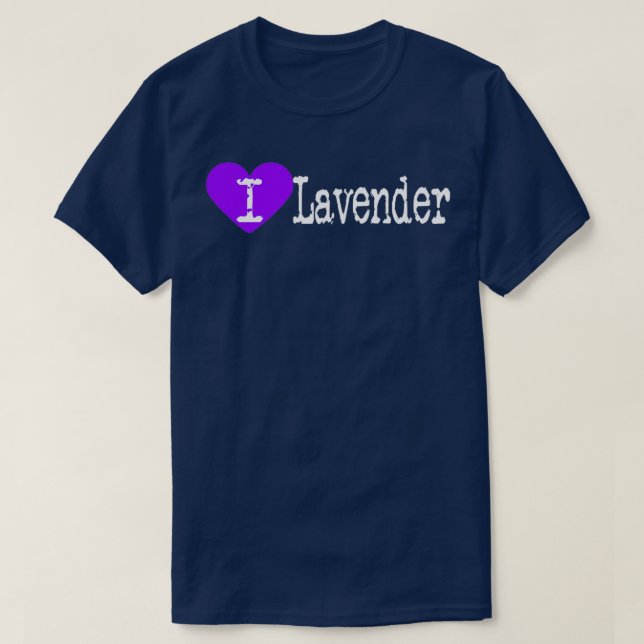 Camiseta I Heart Lavender Love Lavender Lavandula (Diseño del anverso)