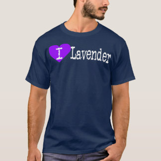 Camiseta I Heart Lavender Love Lavender Lavandula