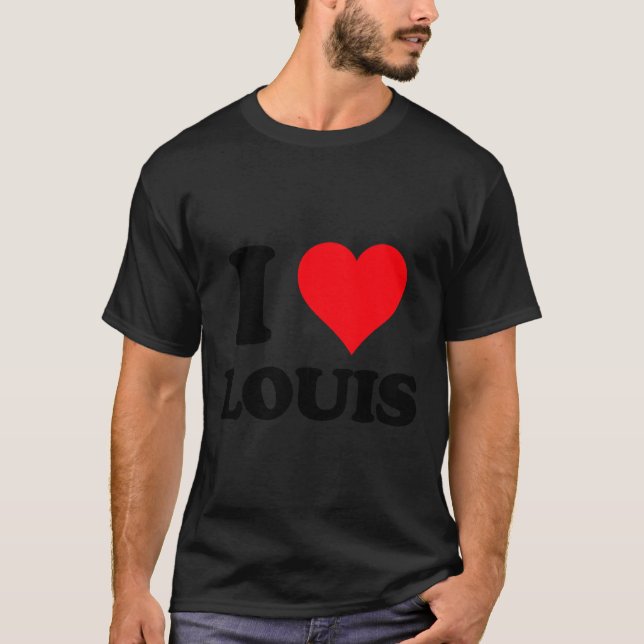 Camiseta I Heart Louis First Name I Love D Stuff Premium Tr (Anverso)