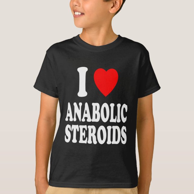 Camiseta I Heart (love) Anabolic Steroids Bodybuilding Weig (Anverso)