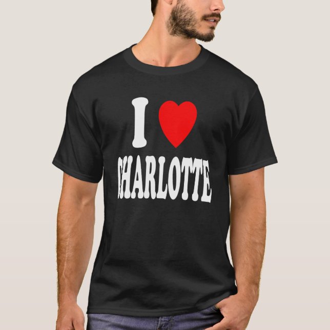 Camiseta I Heart (Love) Charlotte Cute Matching Couple Spou (Anverso)