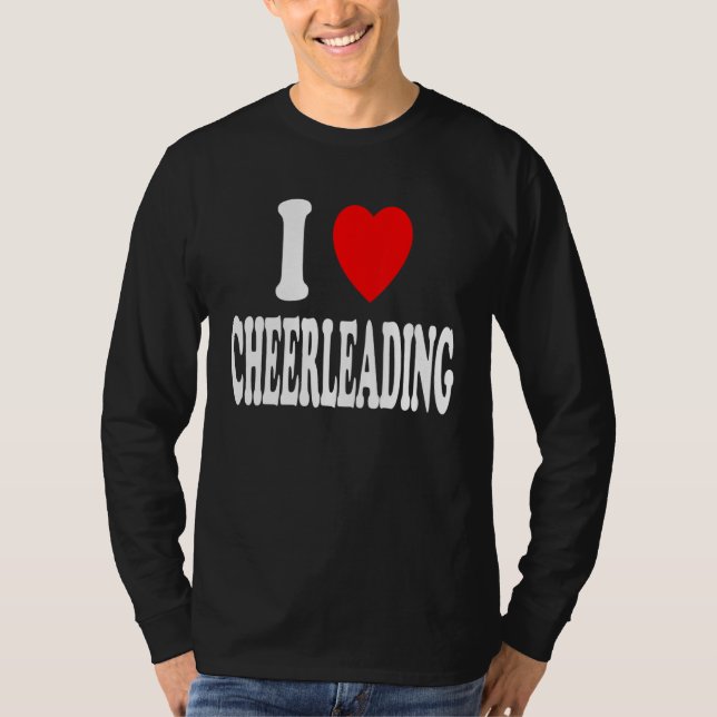 Camiseta I Heart (Love) Cheerleading Highschool College Spo (Anverso)
