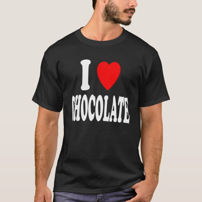 Camiseta I Heart (Love) Chocolate Dark Leche Blanca (Anverso)