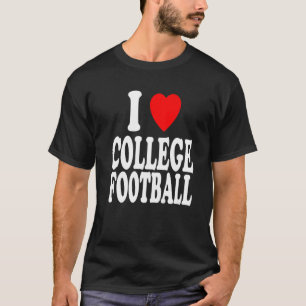 Camiseta I Heart (Love) College Football Home Away Game Pre
