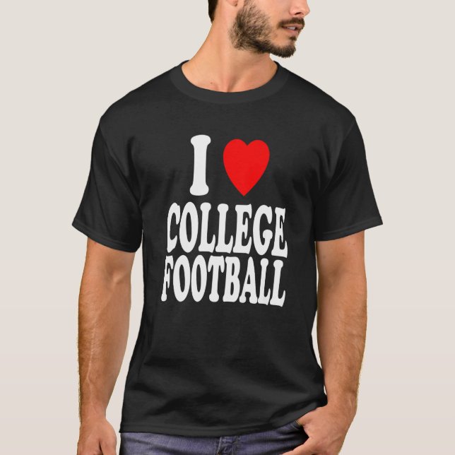 Camiseta I Heart (Love) College Football Home Away Game Pre (Anverso)