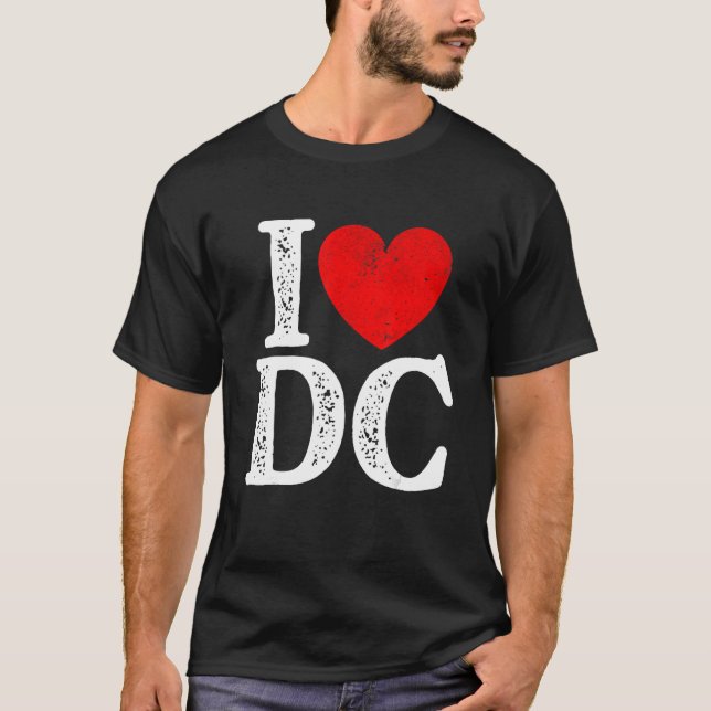 Camiseta I Heart Love Dc Washington D C Molestias De Recuer (Anverso)