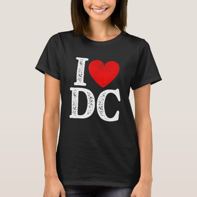 Camiseta I Heart Love Dc Washington D C Molestias De Recuer (Anverso)