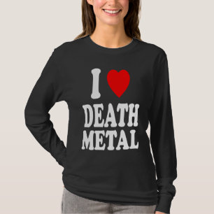 Camiseta I Heart Love Death Metalizado Music Rock Moshpit H
