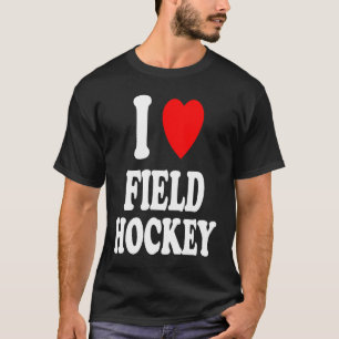 Camiseta I Heart Love Field Hockey Hockey Highschool Colleg