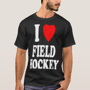 Camiseta I Heart Love Field Hockey Hockey Highschool Colleg