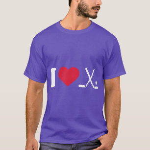 Camiseta I Heart Love Field Hockey Unisex