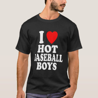 Camiseta I Heart (Love) Hot Baseball Boys Sporty Athlete Hi