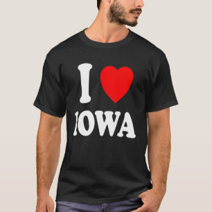 Camiseta I Heart Love Iowa Turismo de Viajes Hogar