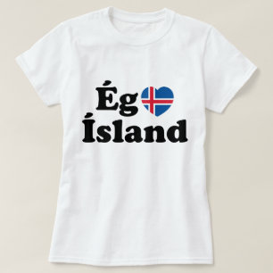 Camiseta I Heart (Love) Islandia [Ég Elska Ísland] Islandés