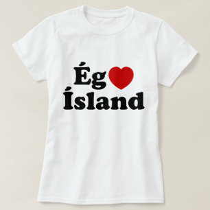 Camiseta I Heart (Love) Islandia [Ég Elska Ísland] Islandés