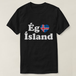 Camiseta I Heart (Love) Islandia [Ég Elska Ísland] Islandés