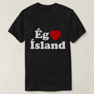Camiseta I Heart (Love) Islandia [Ég Elska Ísland] Islandés