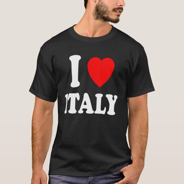 Camiseta I Heart Love Italia Viaje a casa Vacaciones de tur (Anverso)