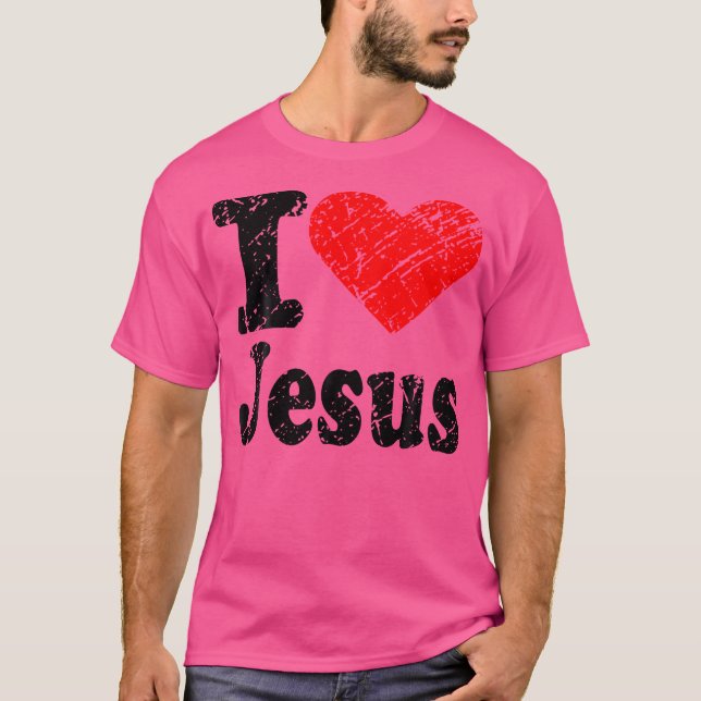 Camiseta I Heart Love Jesus Christ Christian Quote n Kid (Anverso)