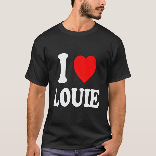 Camiseta I Heart (Love) Louie Cute Pareja Correspondiente E (Anverso)