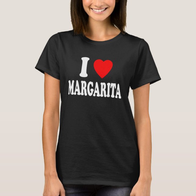 Camiseta I Heart Love Margarita Cute Matching Couple Spouse (Anverso)
