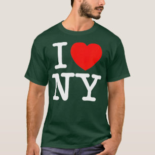 Camiseta I Heart Love NY New York City NYC Classic Font